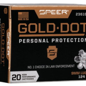 SPEER GOLD-DOT-9MM-LUGER 124 500Rds